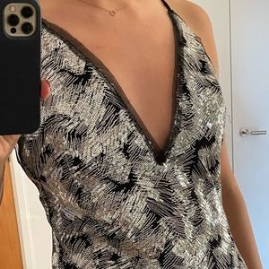 Metallic party dress- NBD - size medium